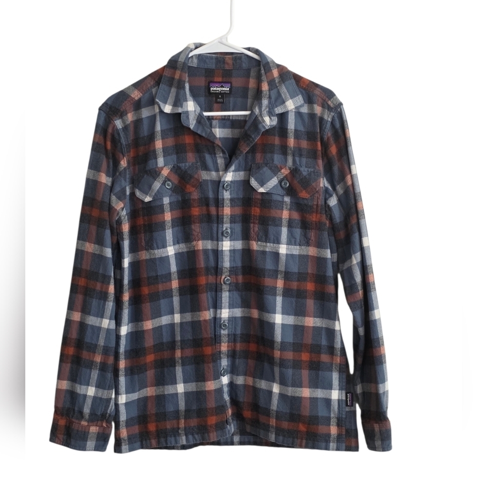 Patagonia Plaid Button Up Shirt Size Small Organic Cotton
